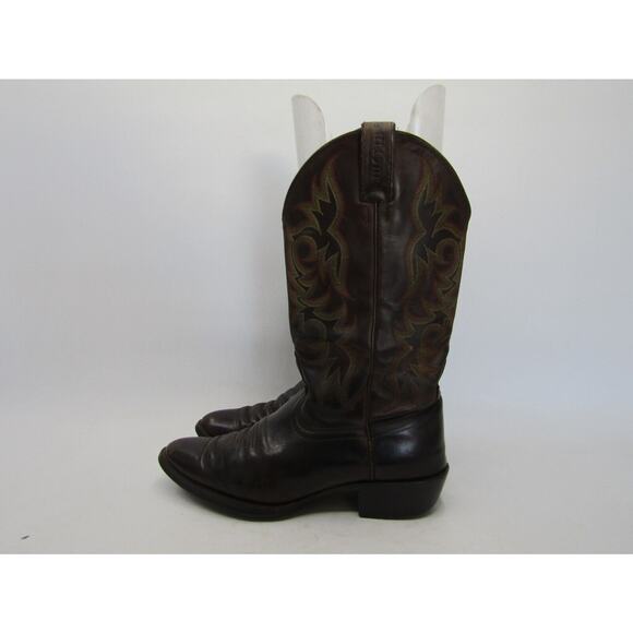JUSTIN Mens Size 10 EE Brown Leather Western Cowboy Boots